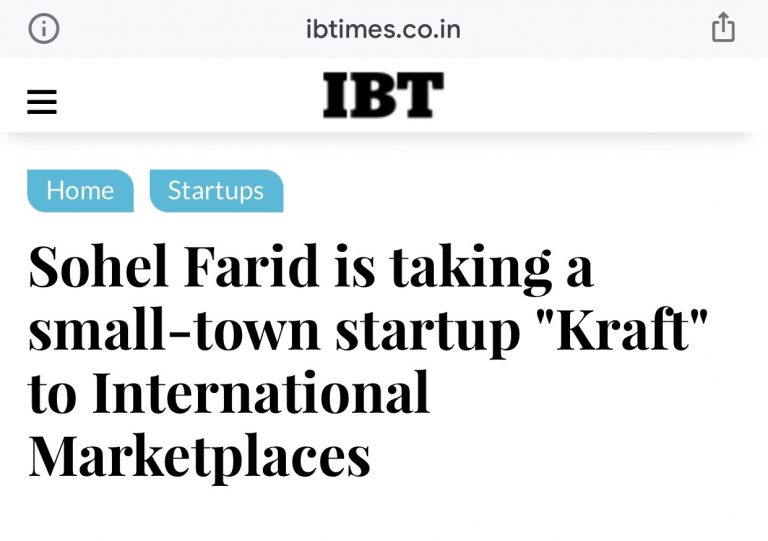 Read more about the article Sohel Farid is taking a small-town startup “Kraft” to International Marketplaces